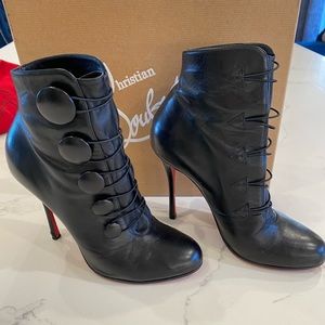 Christian Louboutin leather stiletto heel booties **Authentic**